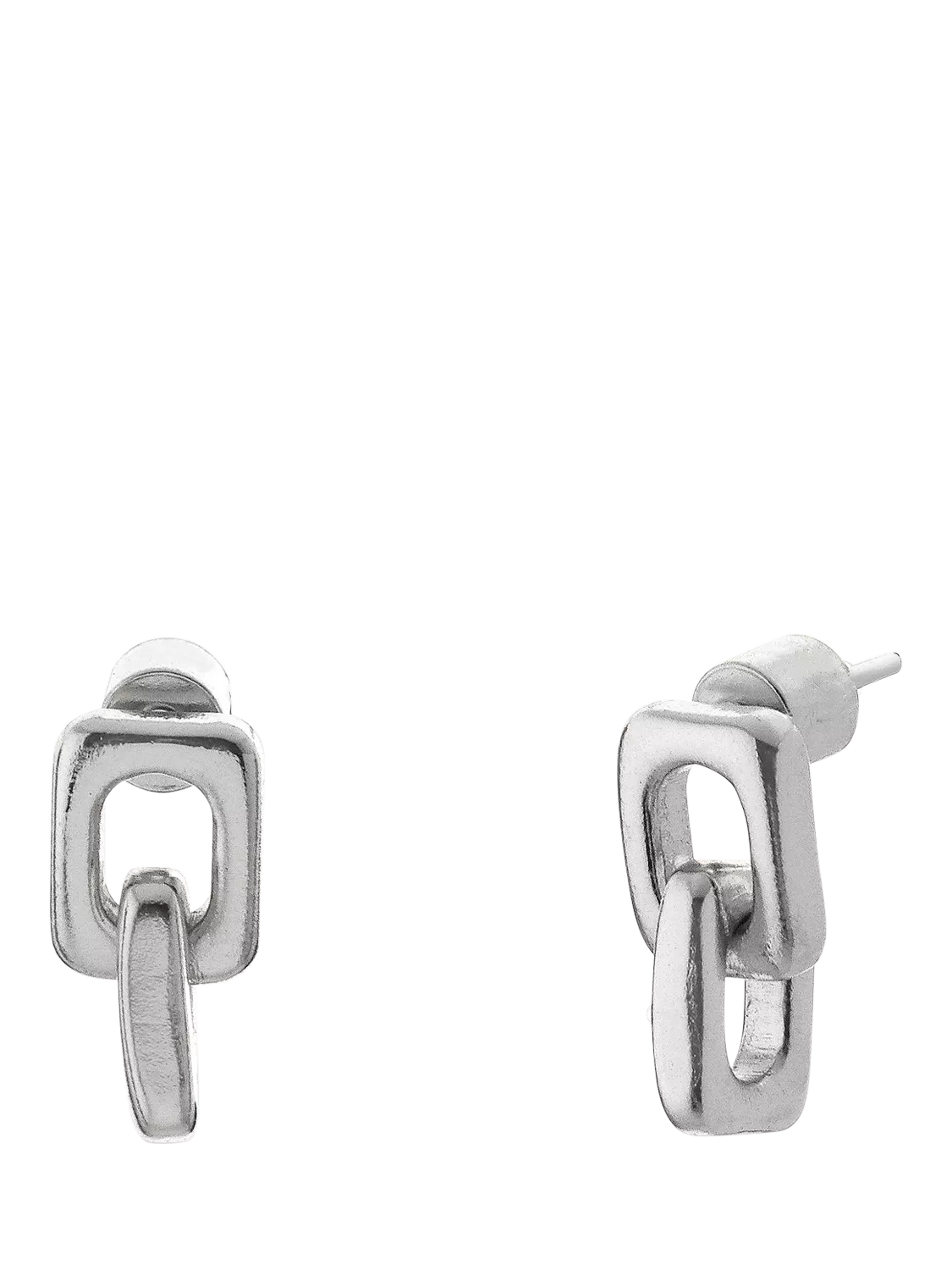 TUTTI double drop earrings in silver (British brand)