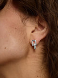 TUTTI double drop earrings in silver (British brand)