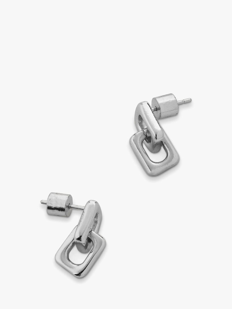 TUTTI double drop earrings in silver (British brand)