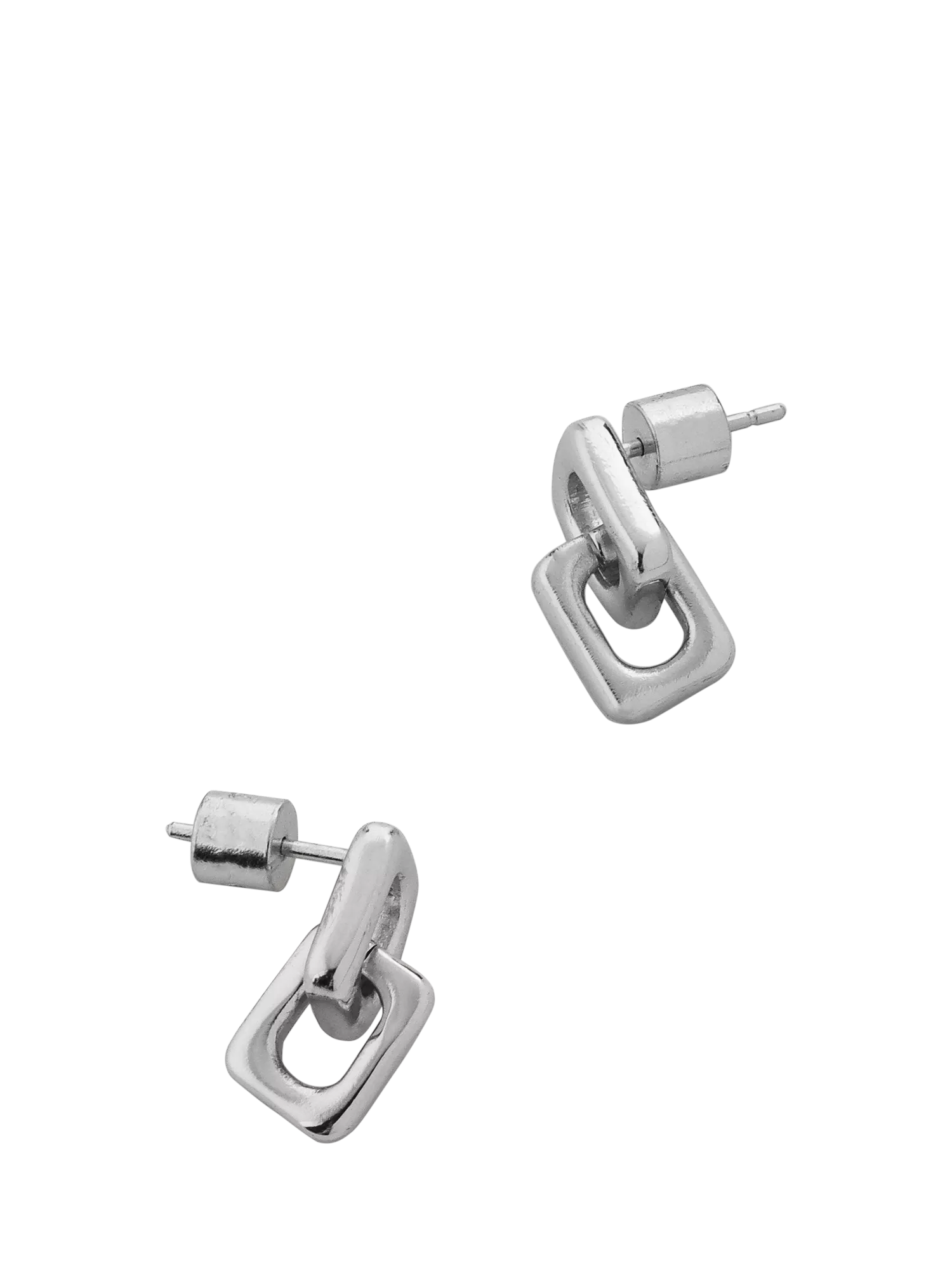 TUTTI double drop earrings in silver (British brand)