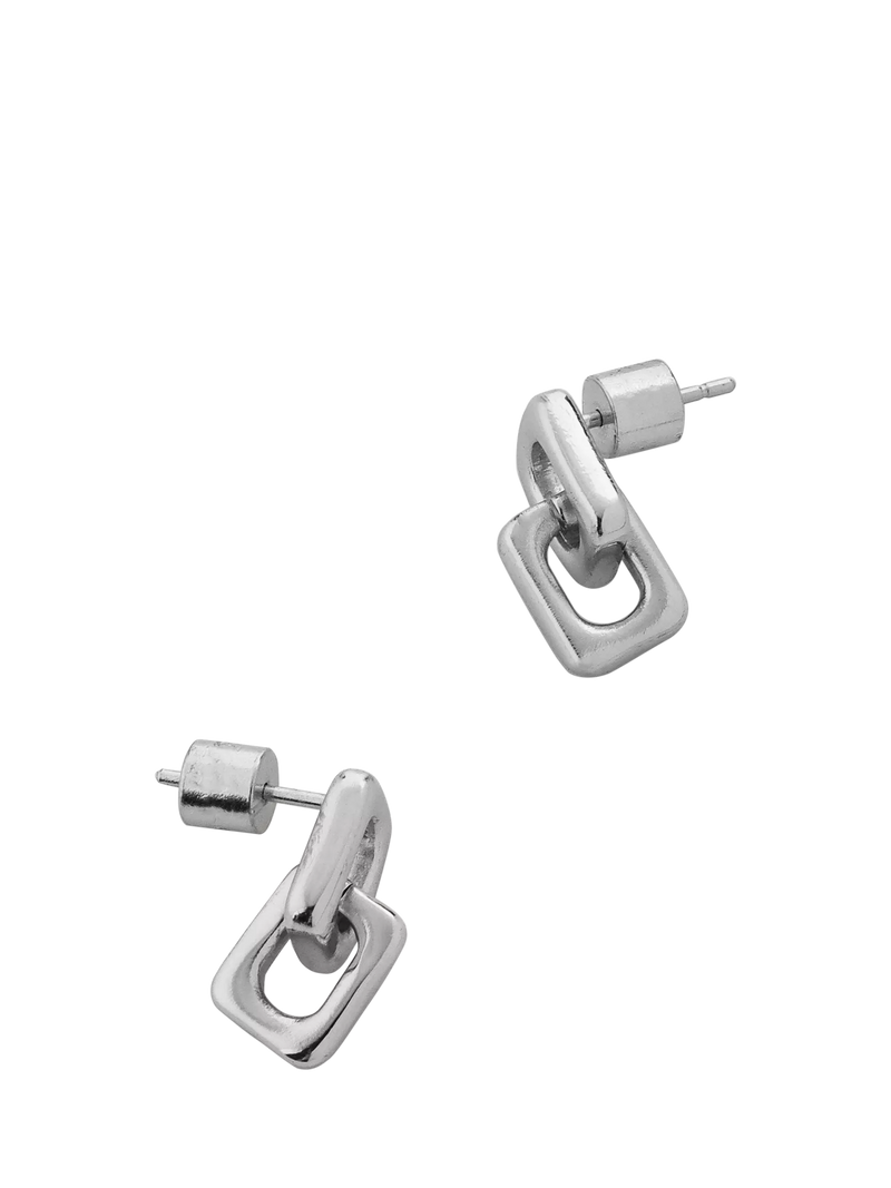 TUTTI double drop earrings in silver (British brand)