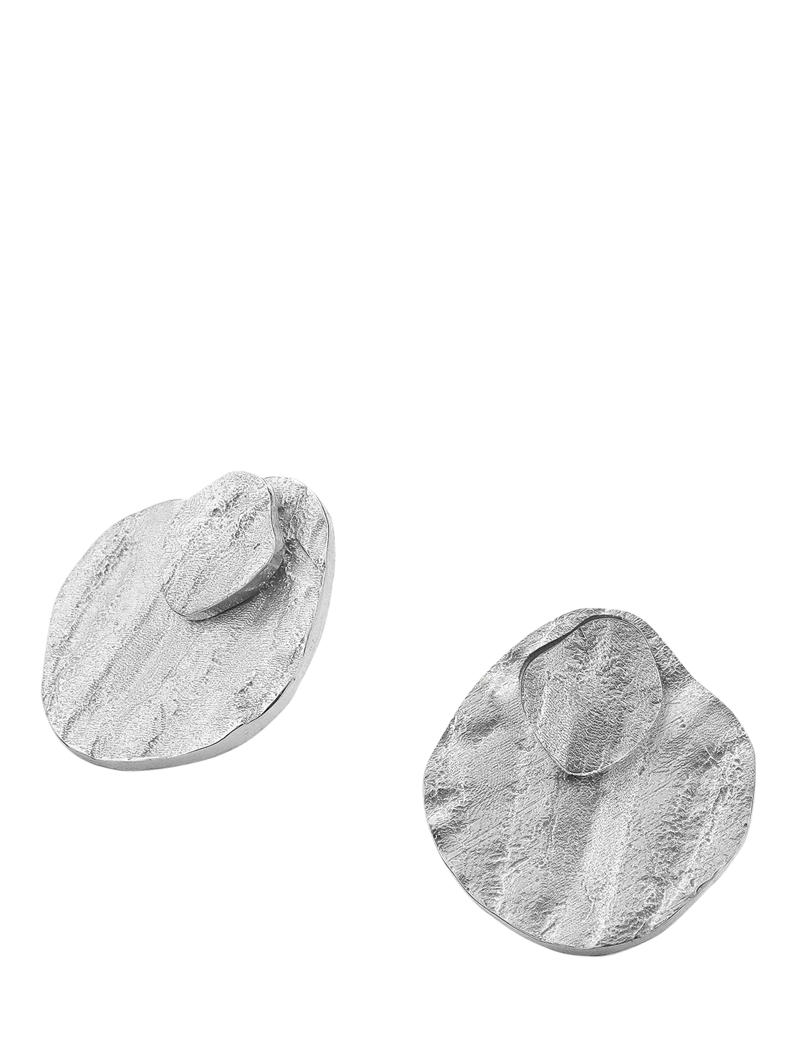 TUTTI Riva double disc stud earrings silver (British brand)