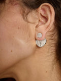 TUTTI Riva double disc stud earrings silver (British brand)