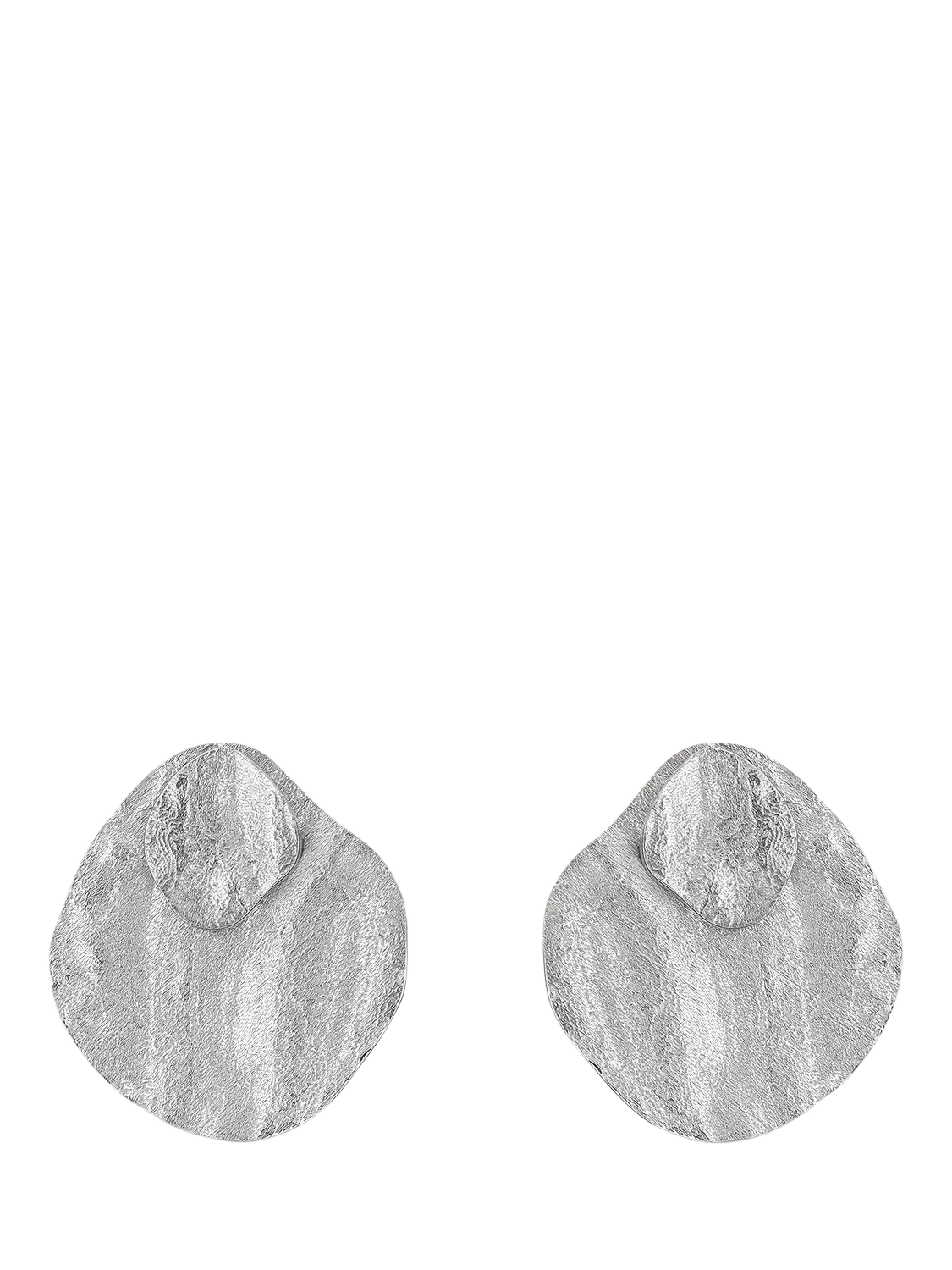 TUTTI Riva double disc stud earrings silver (British brand)