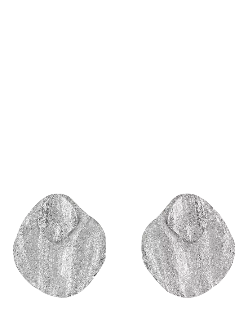 TUTTI Riva double disc stud earrings silver (British brand)