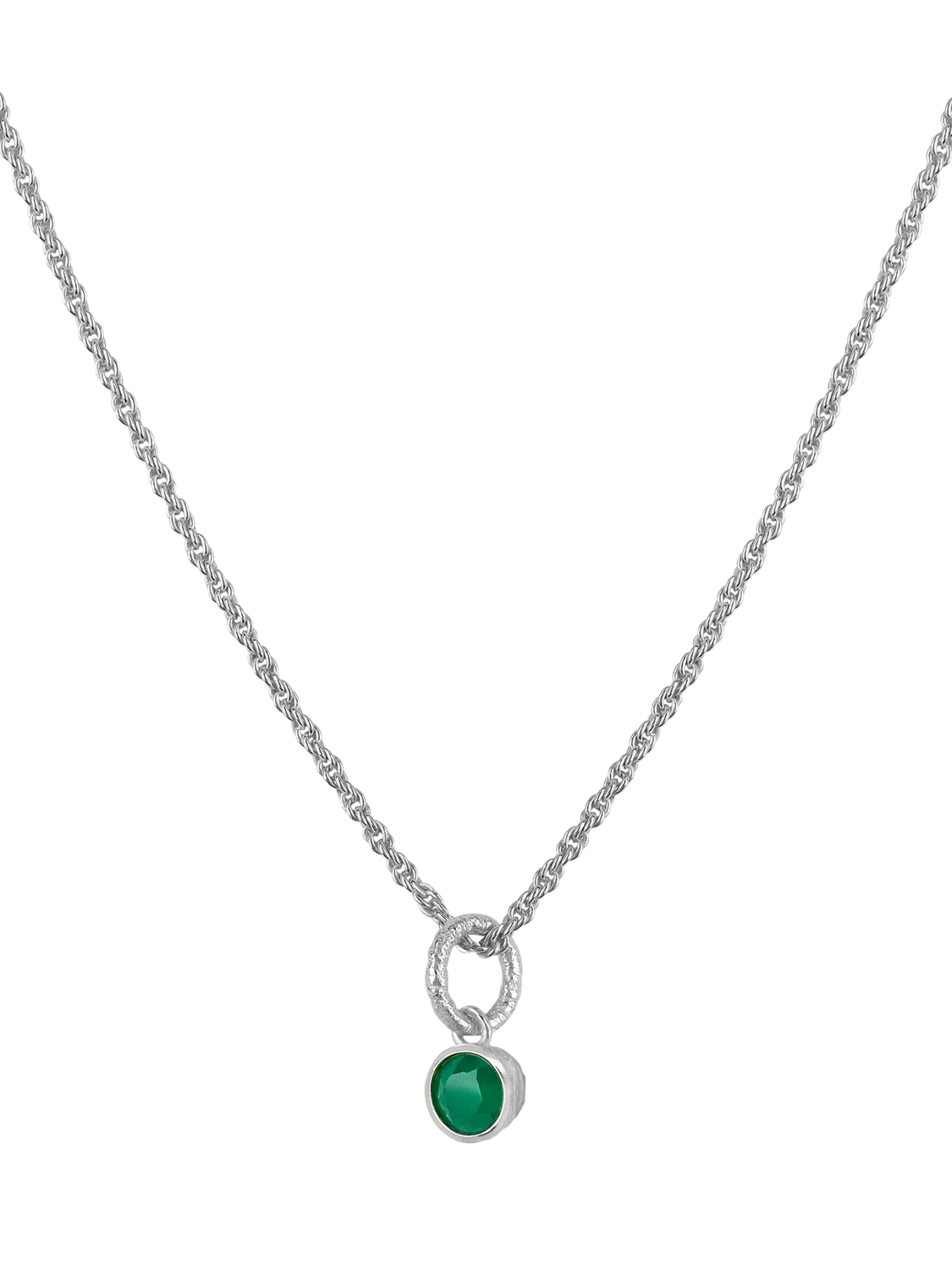 Tutti Birthstone Necklace Silver Pendant, 45cm
