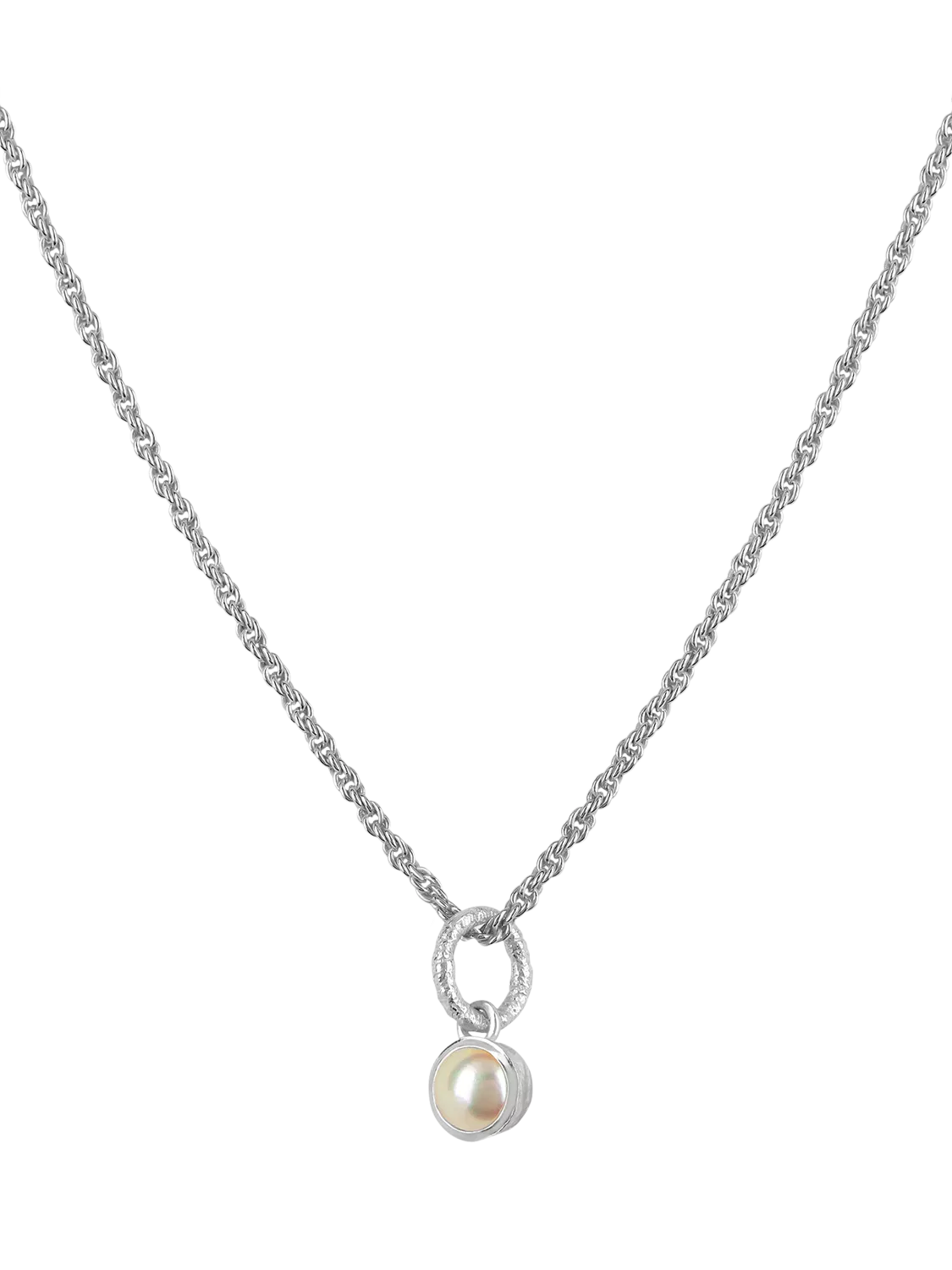 Tutti Birthstone Necklace Silver Pendant, 45cm