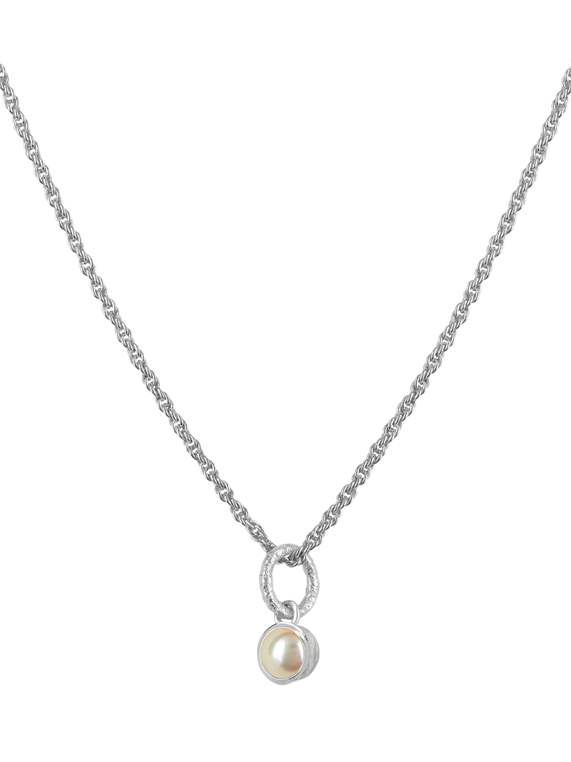 Tutti Birthstone Necklace Silver Pendant, 45cm