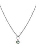 Tutti Birthstone Necklace Silver Pendant, 45cm