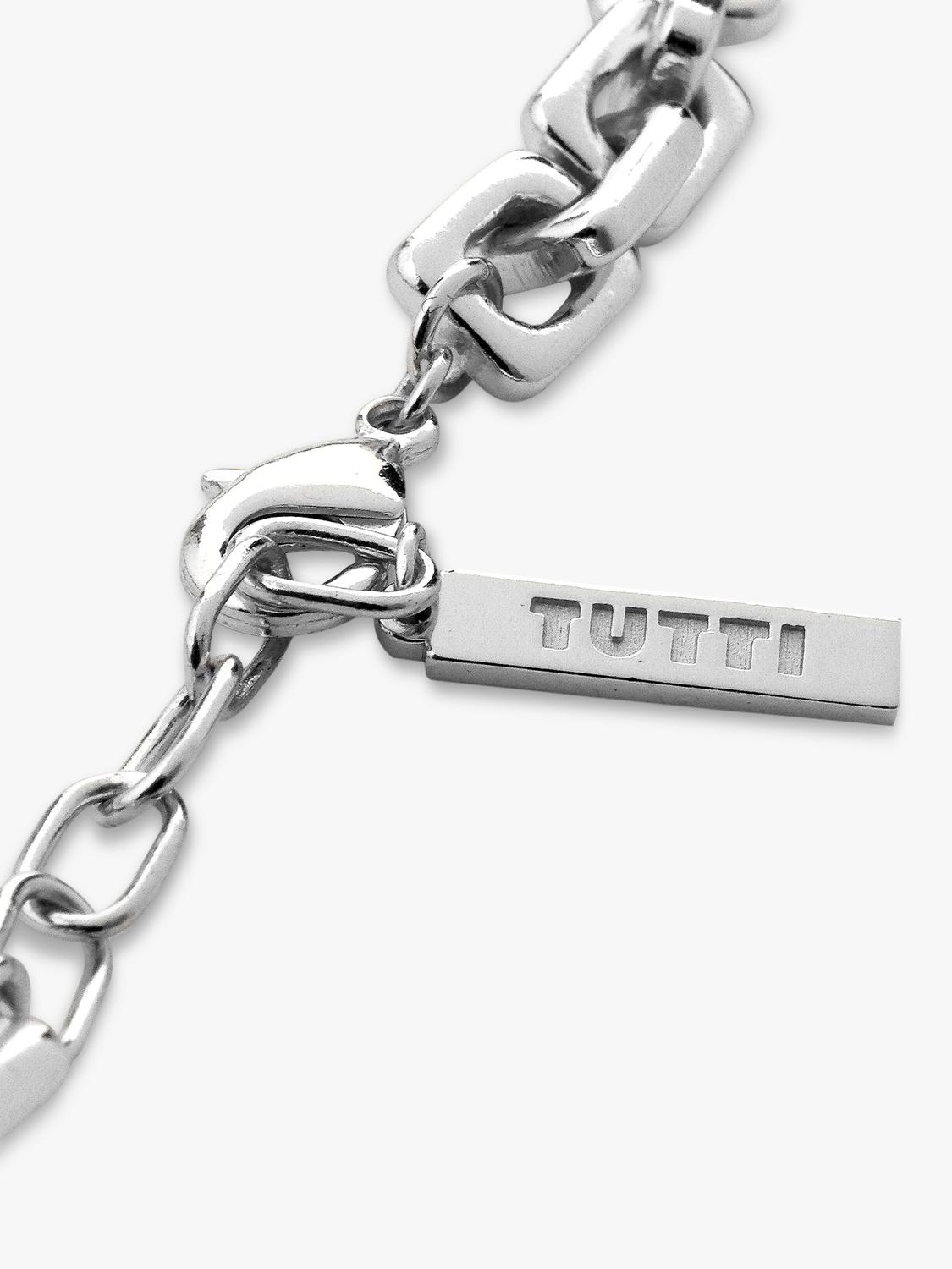 TUTTI chunky square link chain necklace 45cm (British brand)