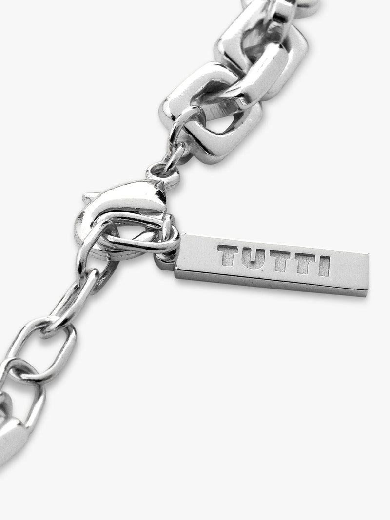 TUTTI chunky square link chain necklace 45cm (British brand)