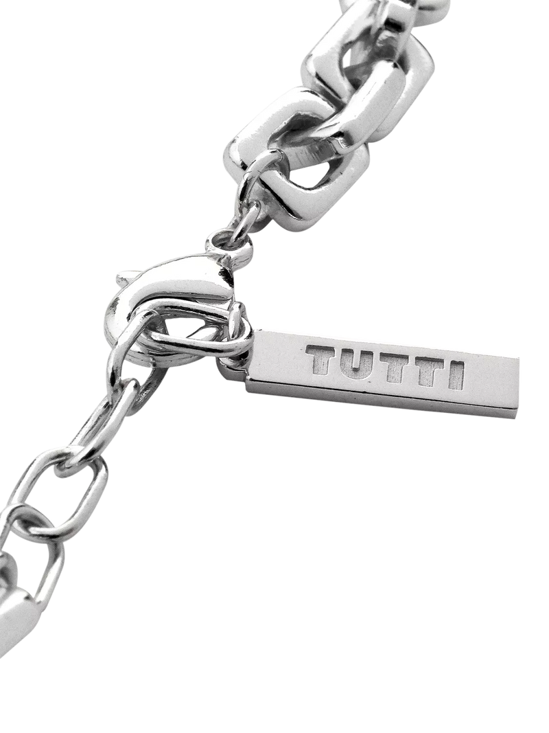 TUTTI chunky square link chain necklace 45cm (British brand)