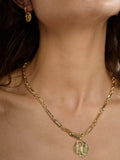 TUTTI Baia lariat disc pendant necklace gold 70cm (British brand)
