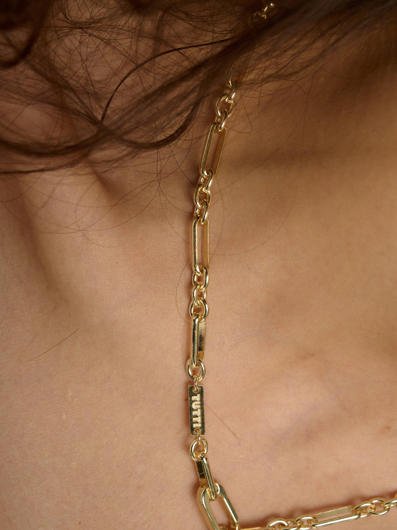 TUTTI Baia lariat disc pendant necklace gold 70cm (British brand)