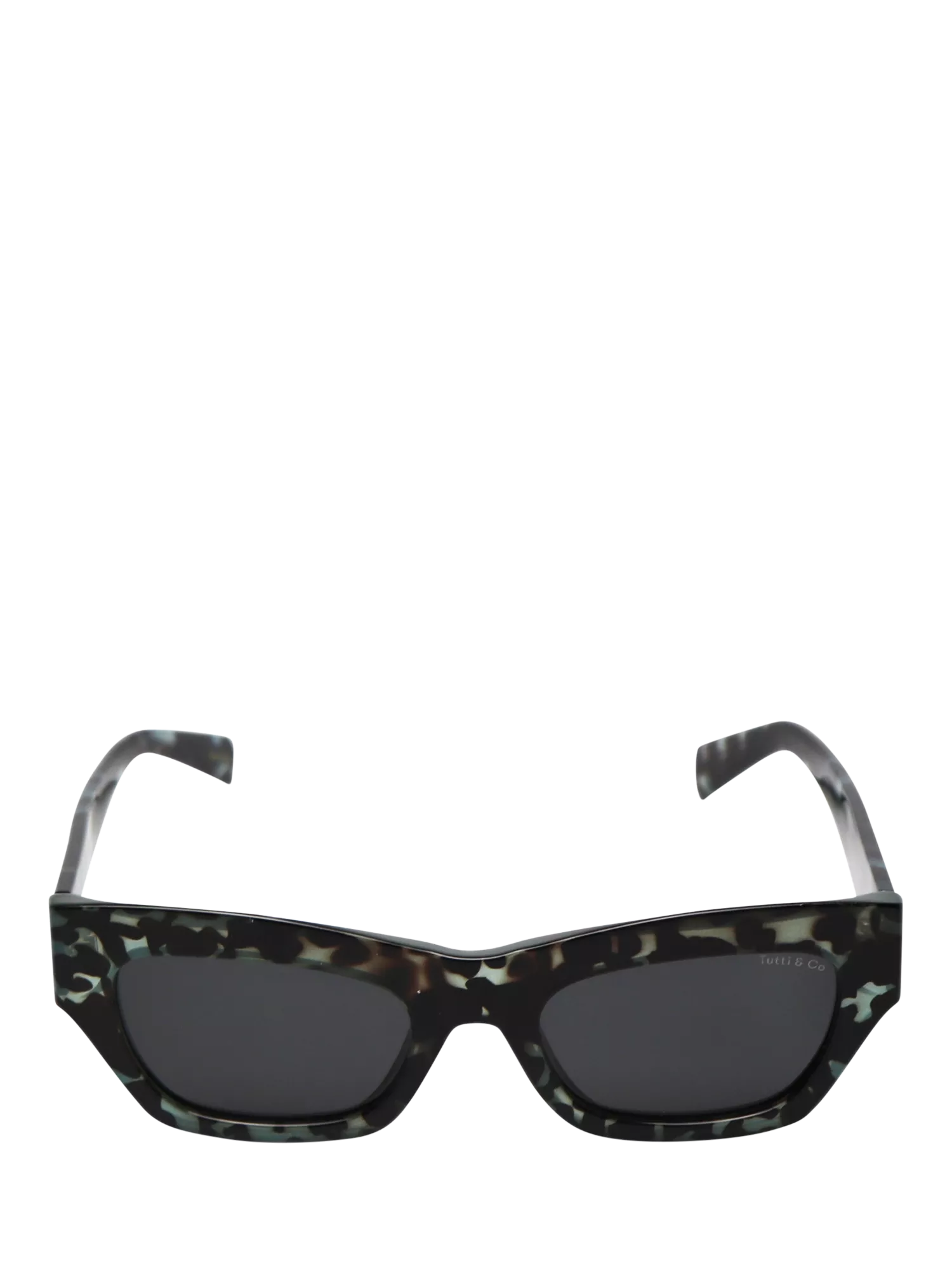 TUTTI cat eye sunglasses green leopard print - British product