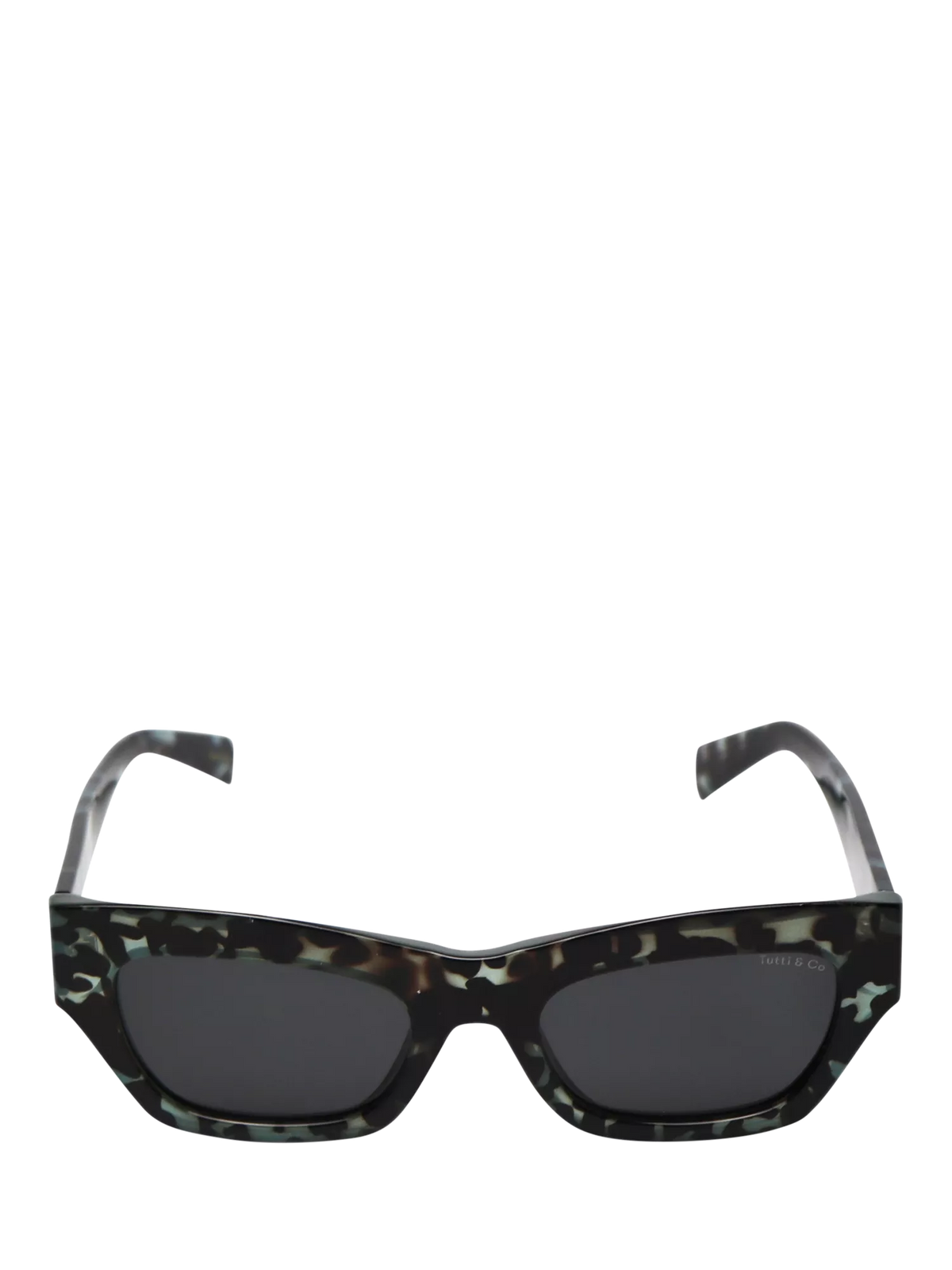 TUTTI cat eye sunglasses green leopard print - British product