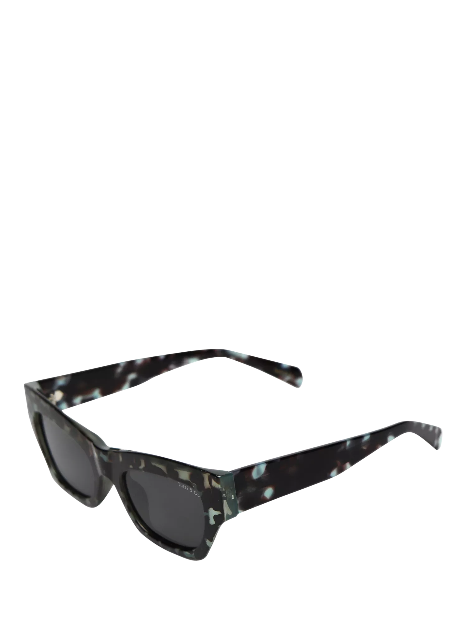 TUTTI cat eye sunglasses green leopard print - British product