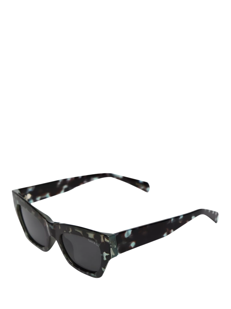 TUTTI cat eye sunglasses green leopard print - British product