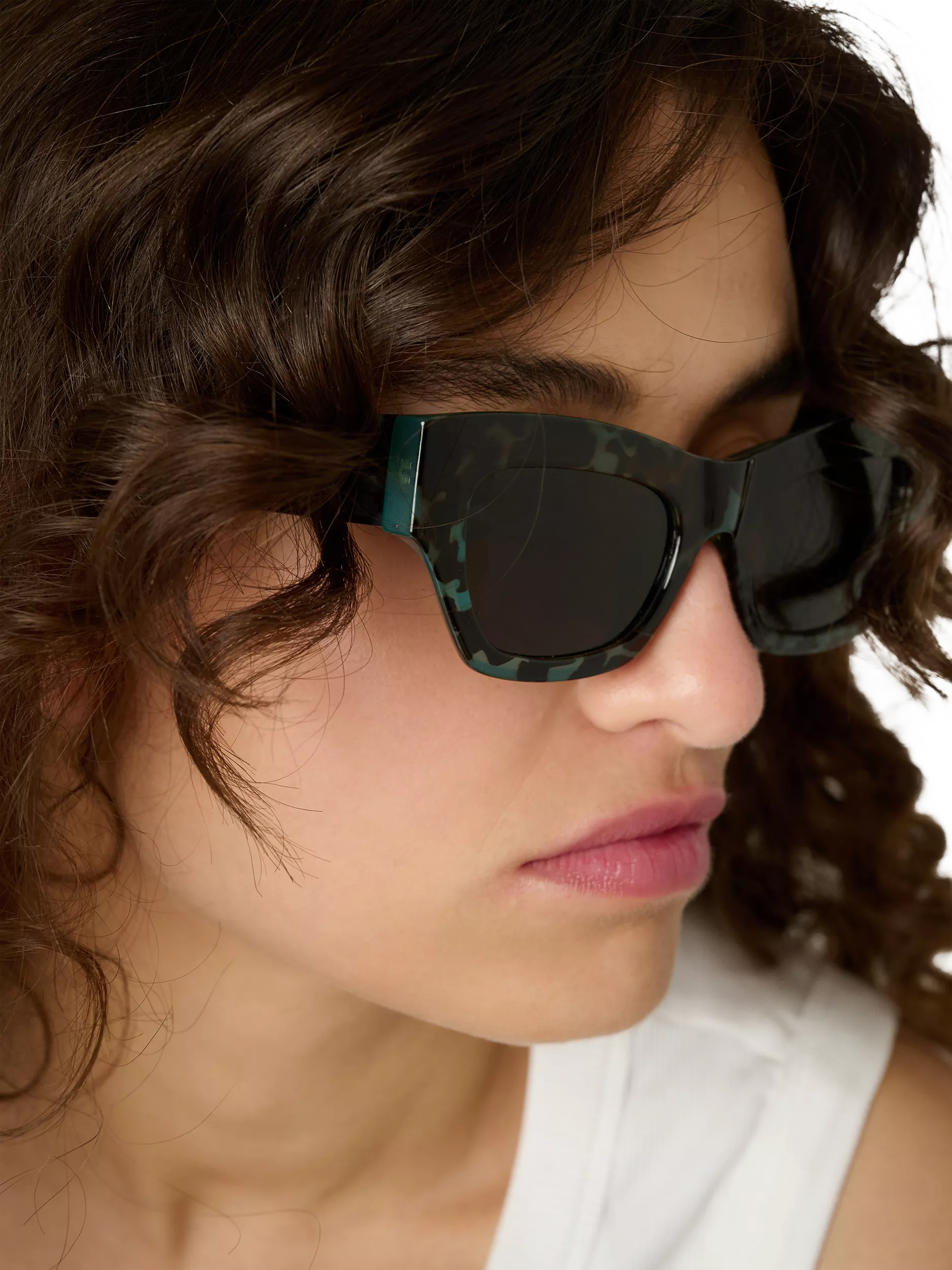 TUTTI cat eye sunglasses green leopard print - British product