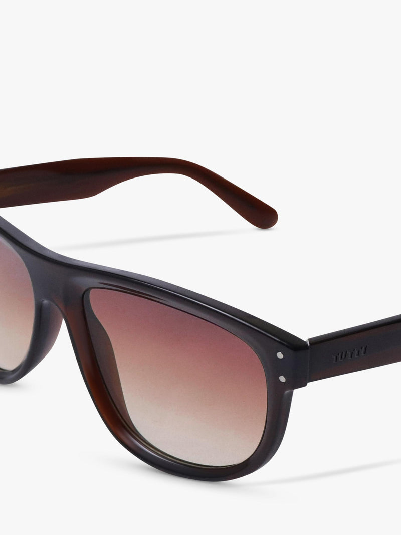 TUTTI D-Frame sunglasses brown, imported from the UK