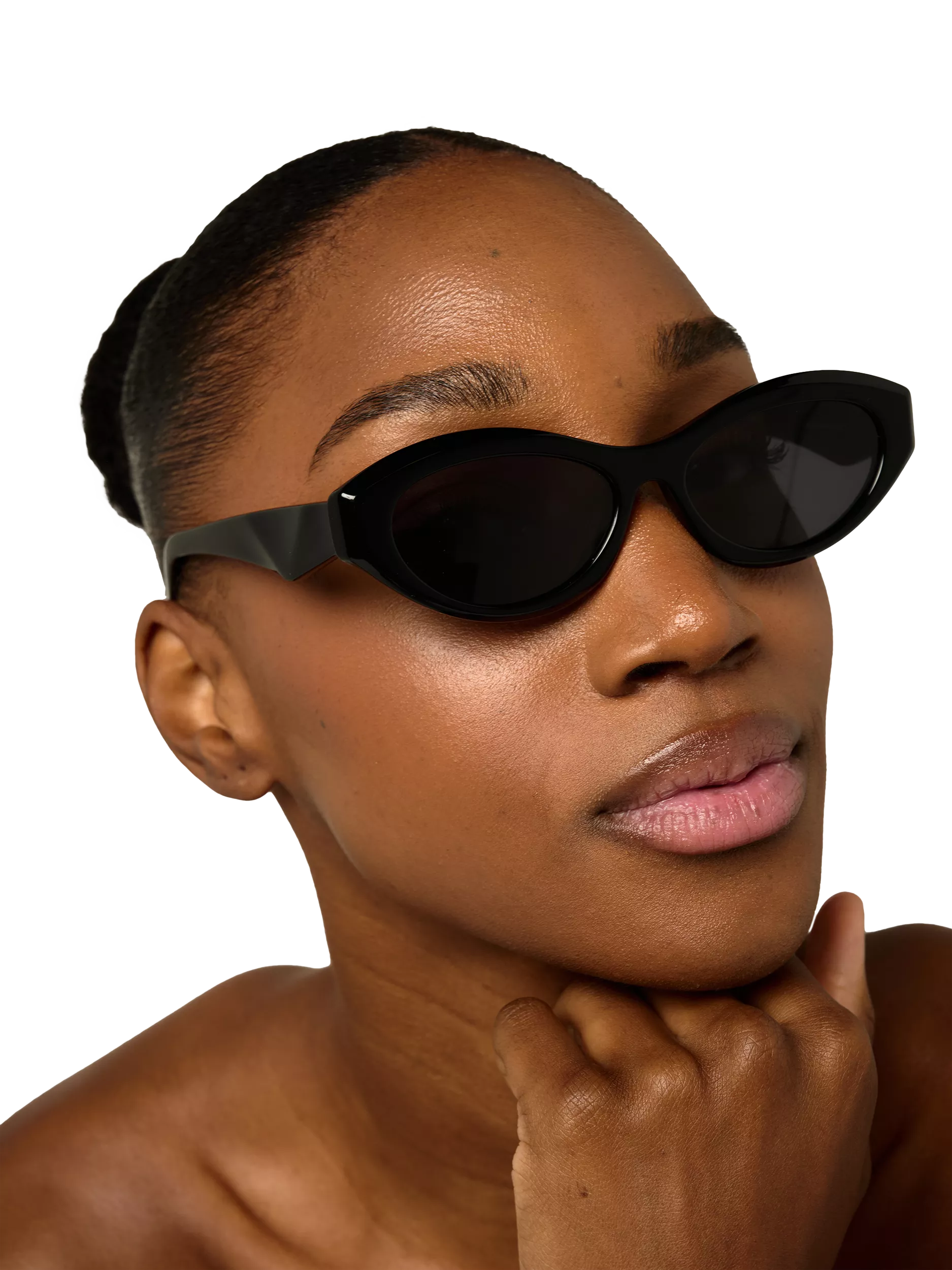 TUTTI SG58 Arc Oval Sunglasses Black acetate frames, imported from the UK