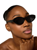 TUTTI SG58 Arc Oval Sunglasses Black acetate frames, imported from the UK