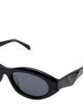 TUTTI SG58 Arc Oval Sunglasses Black acetate frames, imported from the UK