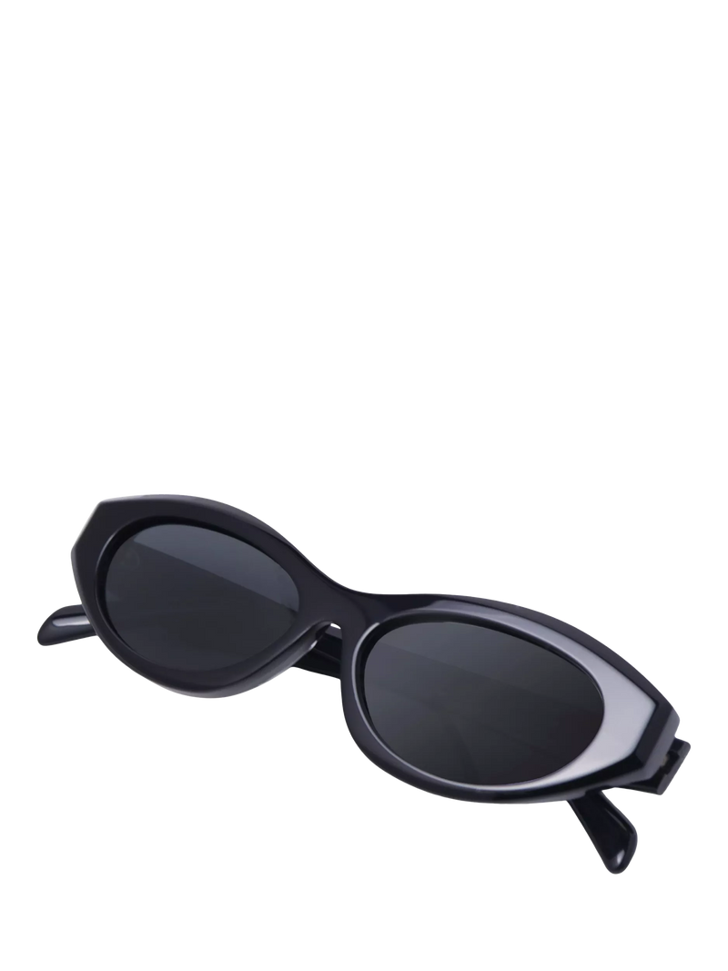 TUTTI SG58 Arc Oval Sunglasses Black acetate frames, imported from the UK