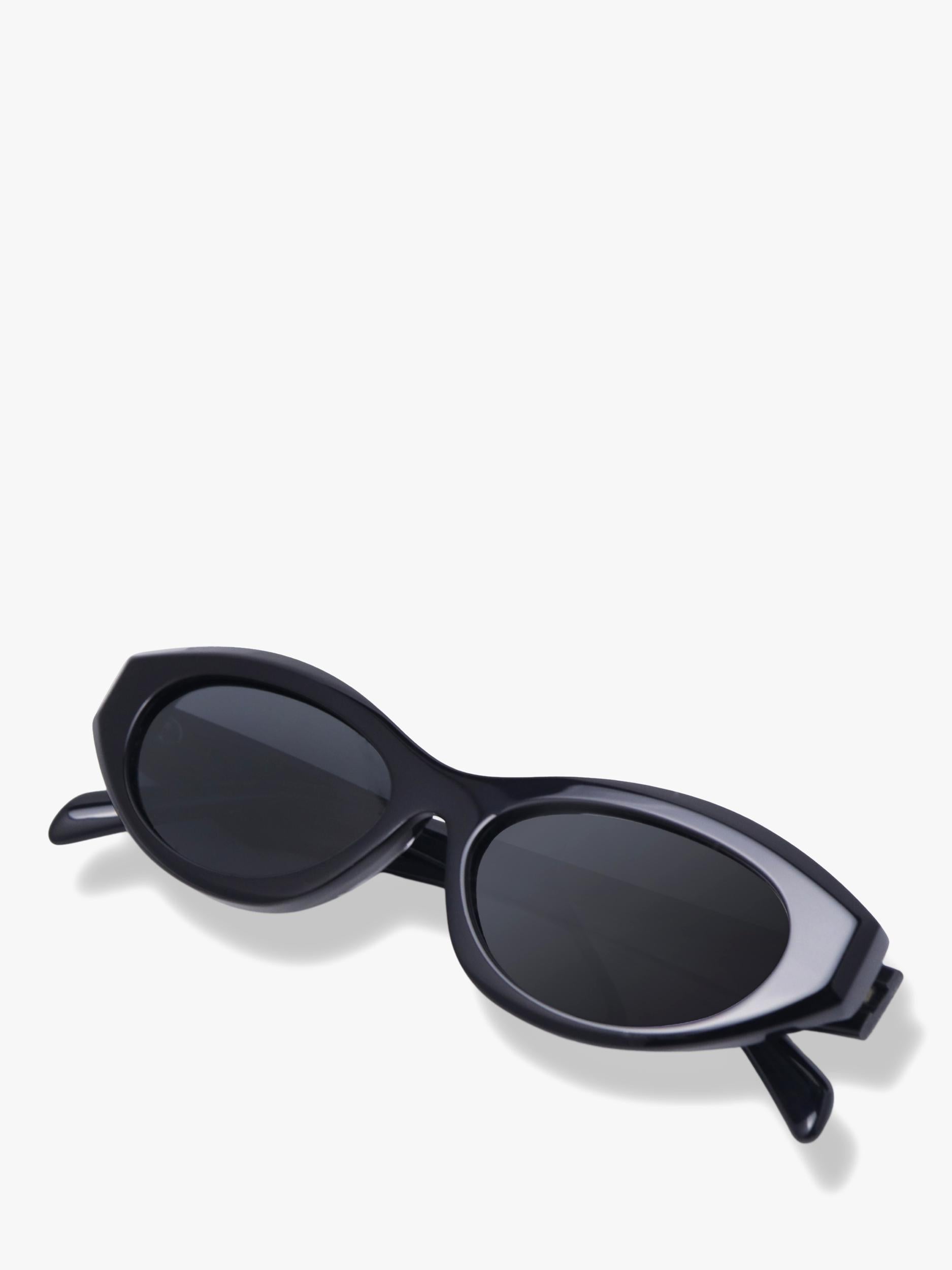 TUTTI SG58 Arc Oval Sunglasses Black acetate frames, imported from the UK