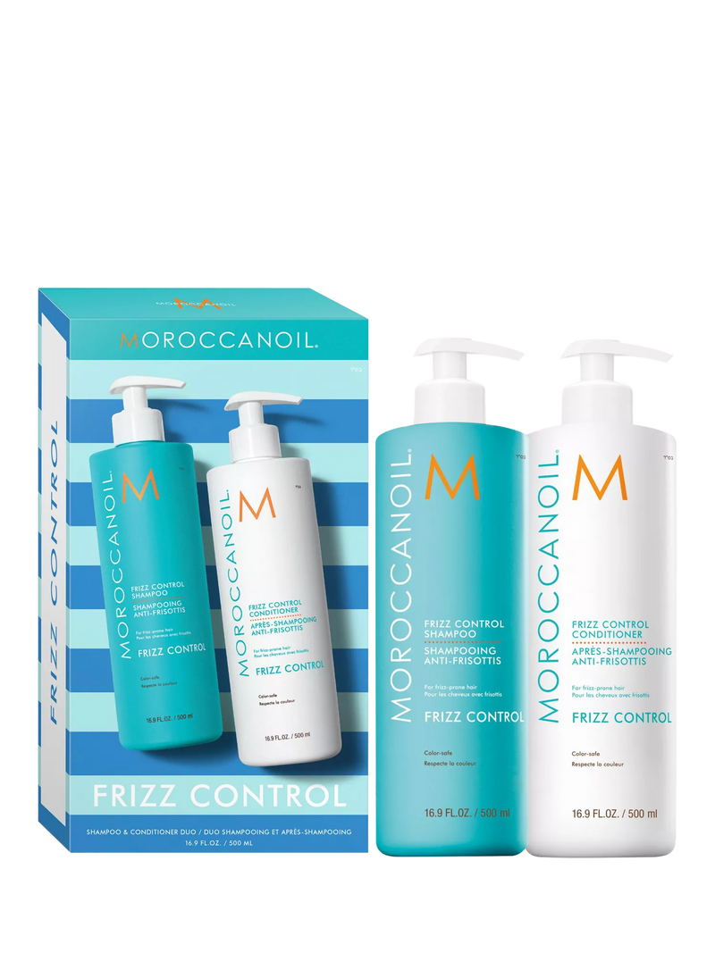 Moroccanoil frizz control shampoo conditioner duo gift set 500ml, UK version