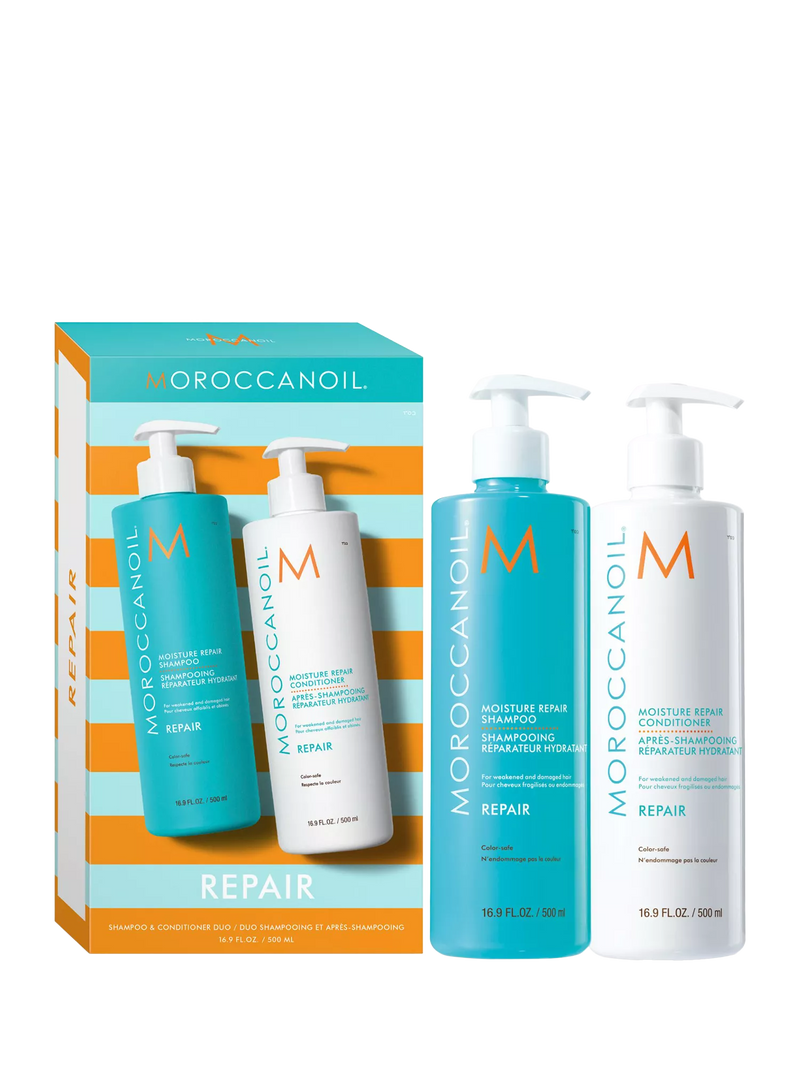 Moroccanoil moisture repair shampoo and conditioner duo 500ml, UK version