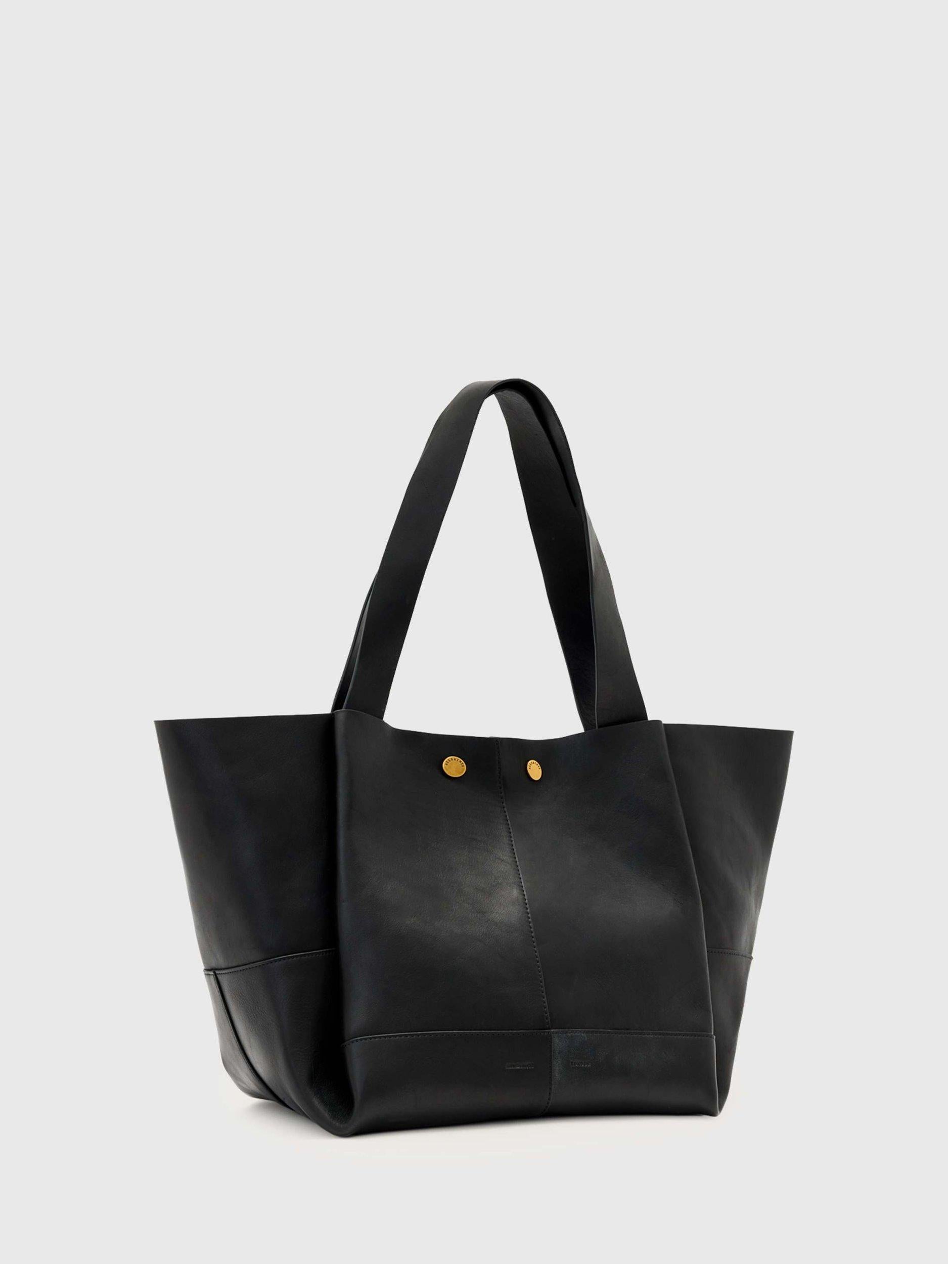 AllSaints Rosalie leather tote bag black (British brand)