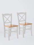 John Lewis Clayton Dining Chair Pair Natural Lacquered Beech Wood