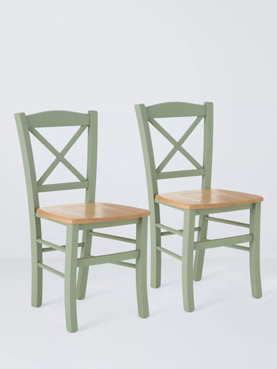 John Lewis John Lewis Clayton Dining Chair Pair Natural Lacquered Beech Wood- Buy online at McGrocer