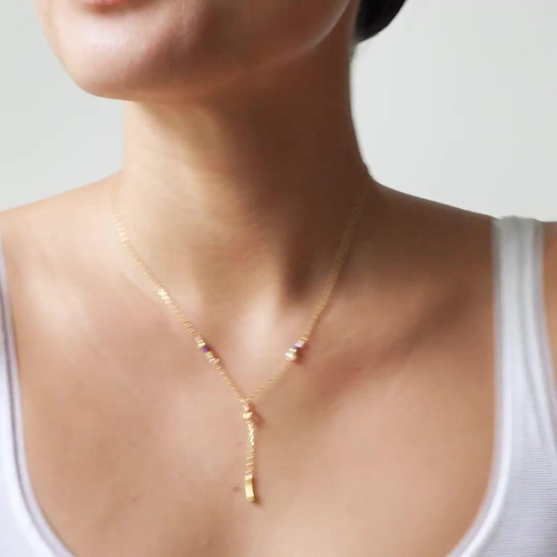 ENAMEL Copenhagen Dorothea long drop necklace 42cm, UK version