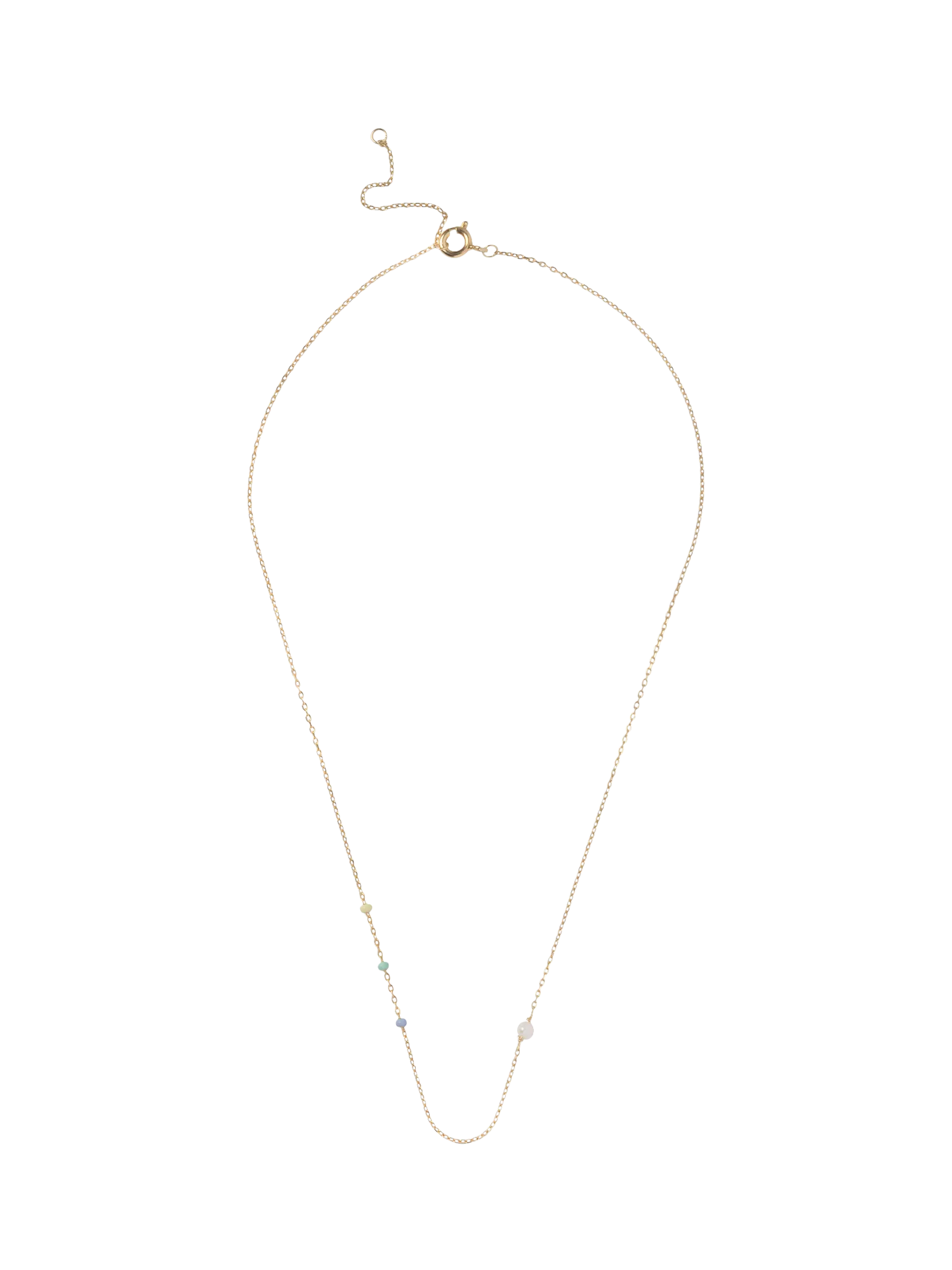 ENAMEL Copenhagen Lola bead and pearl chain necklace yellow gold (British brand)