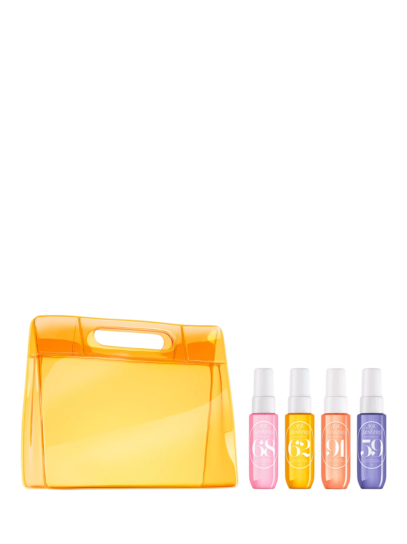 Sol de Janeiro perfume mist gift set with four travel fragrances, UK version