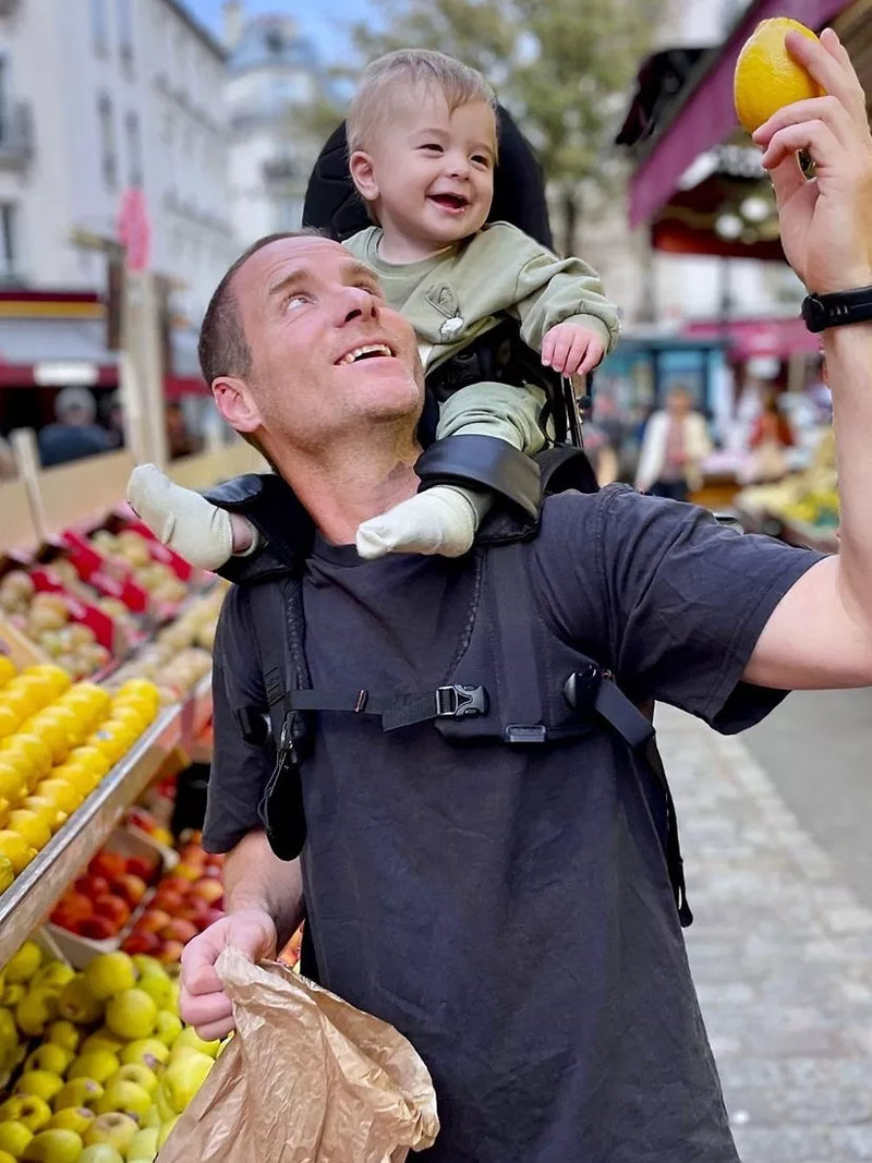 MiniMeis G5 shoulder baby carrier black, imported from the UK
