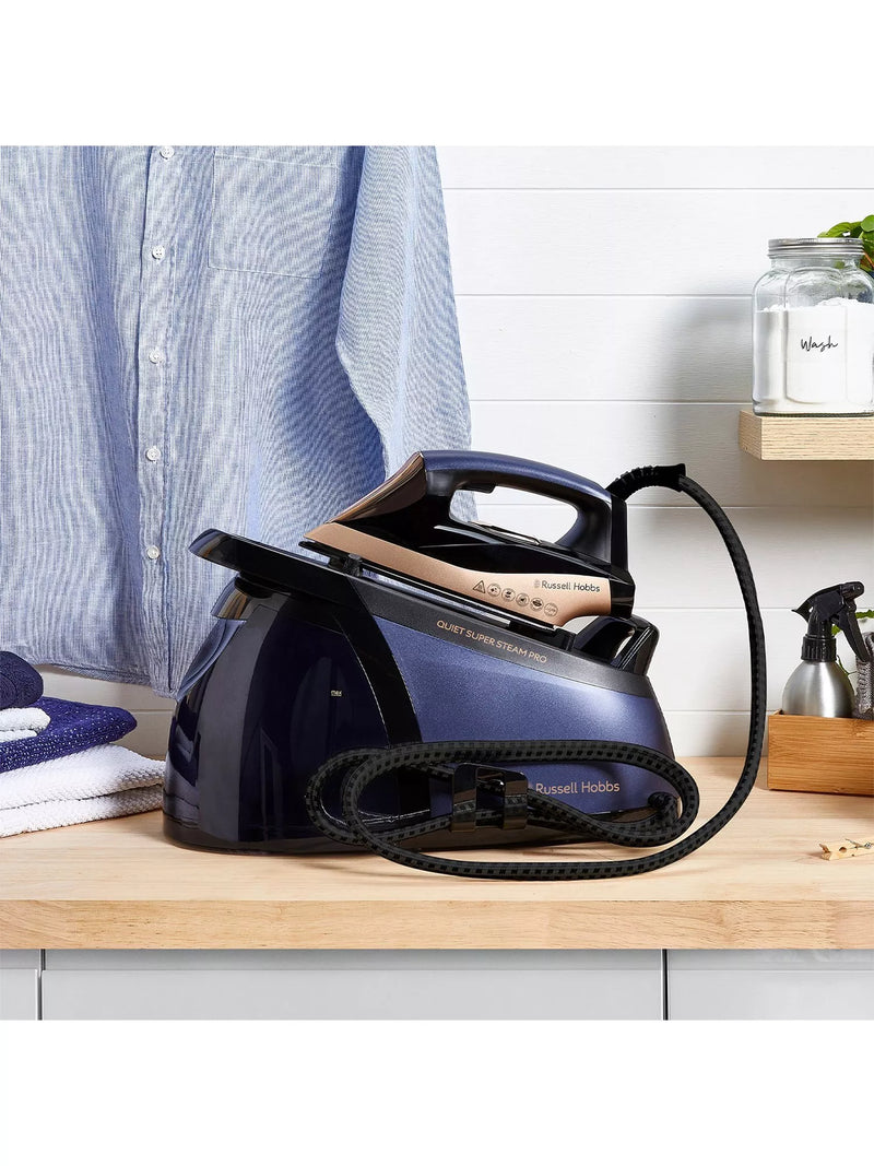 Russell Hobbs steam generator iron Quiet Super Steam Pro midnight blue, UK version