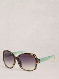 White Stuff curved frame sunglasses Havana Purple Gradient, UK version
