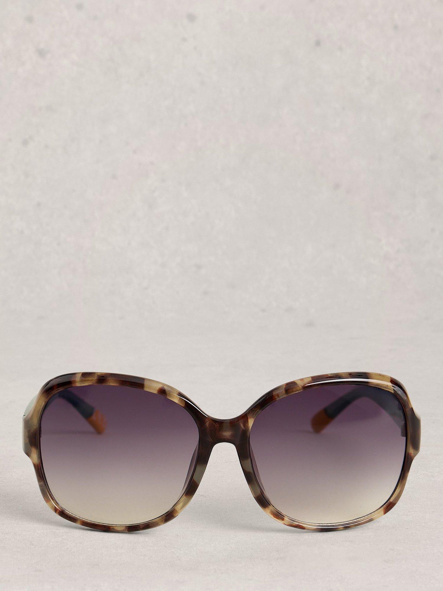 White Stuff curved frame sunglasses Havana Purple Gradient, UK version