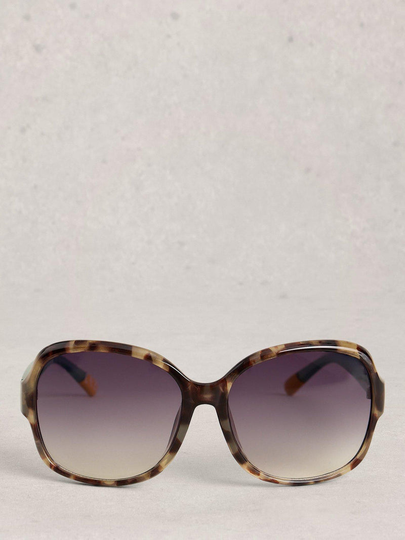 White Stuff curved frame sunglasses Havana Purple Gradient, UK version