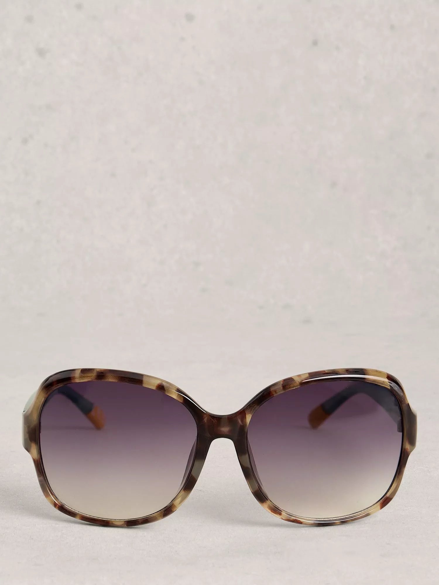 White Stuff curved frame sunglasses Havana Purple Gradient, UK version