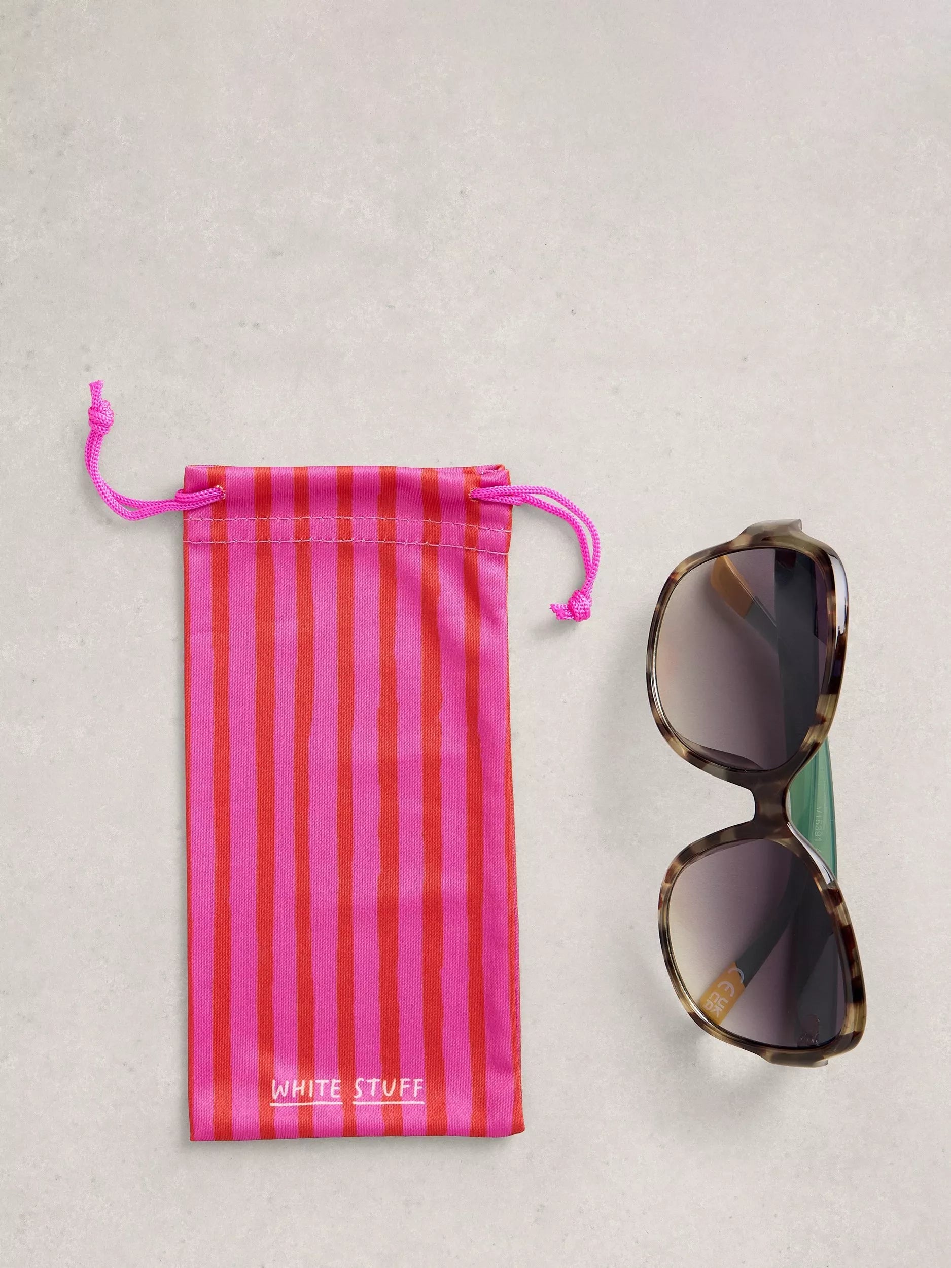 White Stuff curved frame sunglasses Havana Purple Gradient, UK version