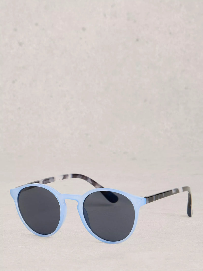 White Stuff mixed frame preppy sunglasses blue mid (British brand)