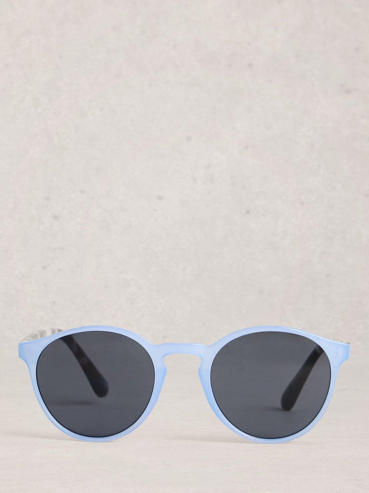 White Stuff mixed frame preppy sunglasses blue mid (British brand)