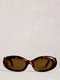 White Stuff slim oval sunglasses brown multi (British brand)