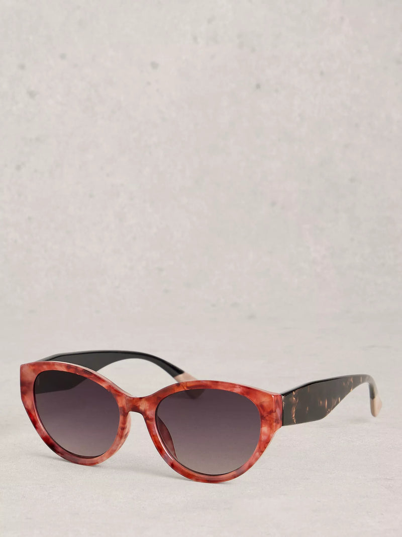 White Stuff cat eye sunglasses red multi, UK version