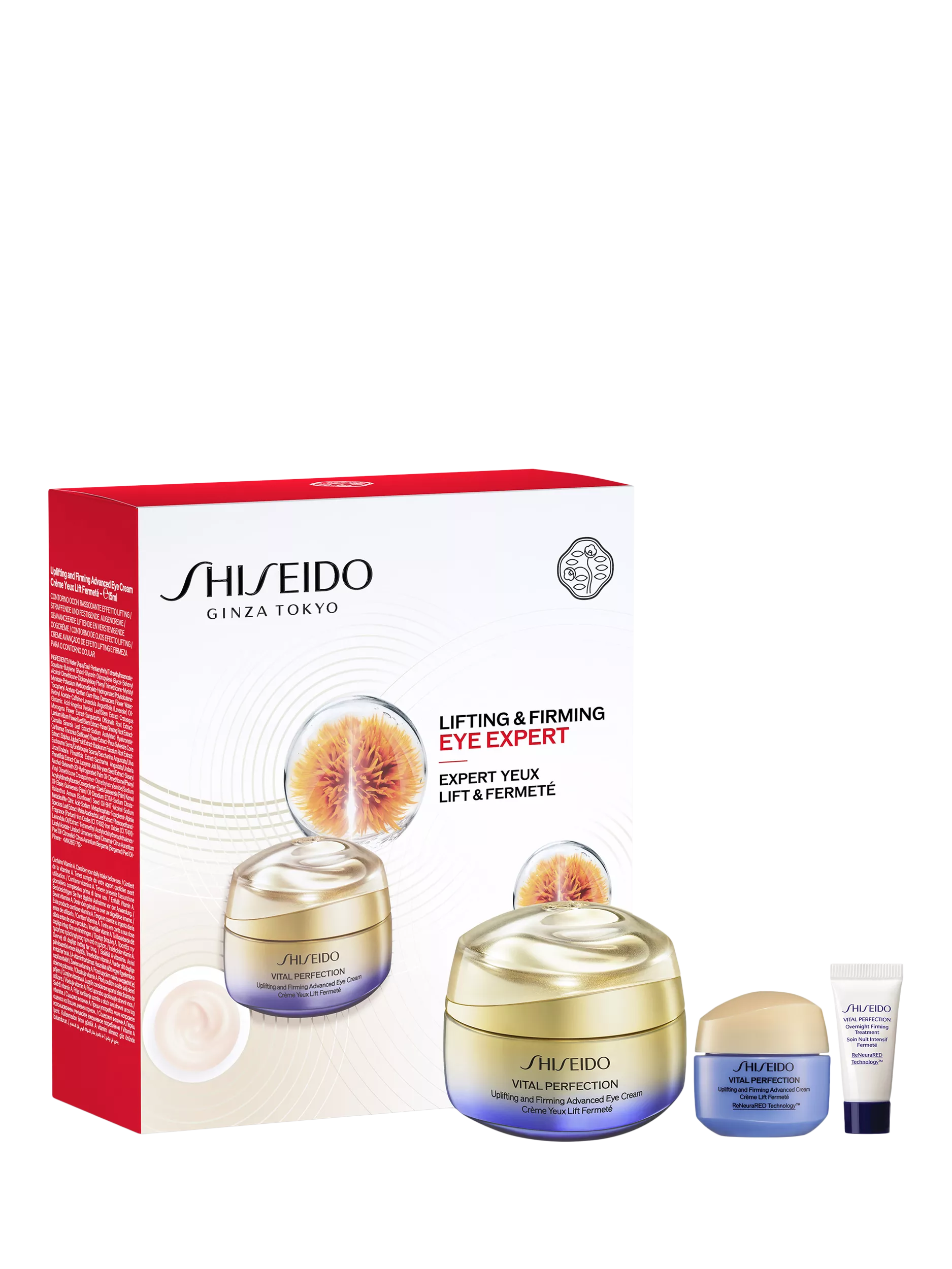 Shiseido Vital Perfection Lift and Firm Eye Expert skincare gift set, UK version