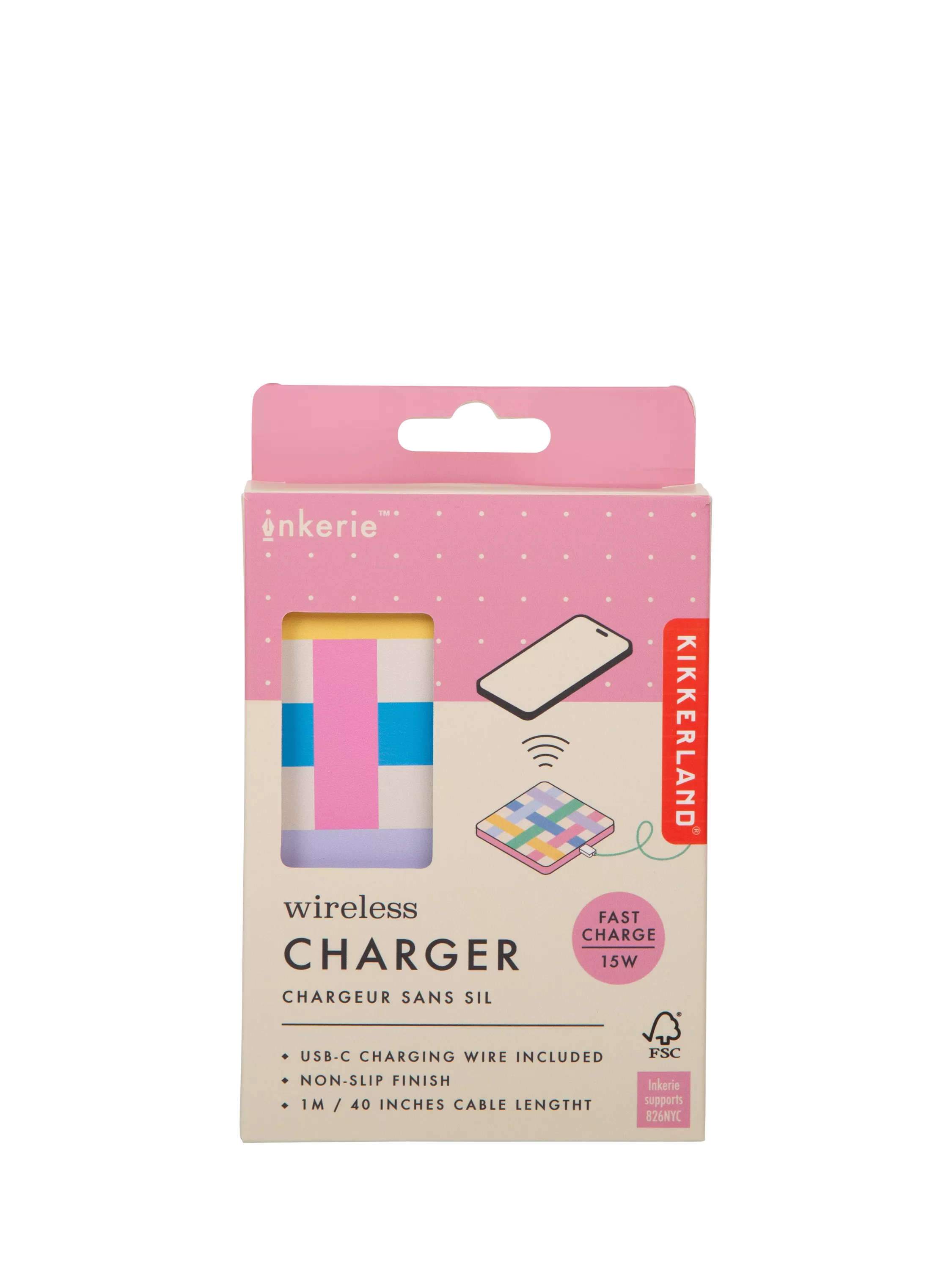 Kikkerland wireless phone charger multi-colour - British product